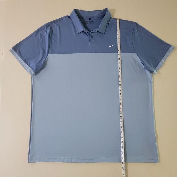 Nike Men's Blue Golf Tech Sport Dri-FIT® Polo - Picture 5 of 12